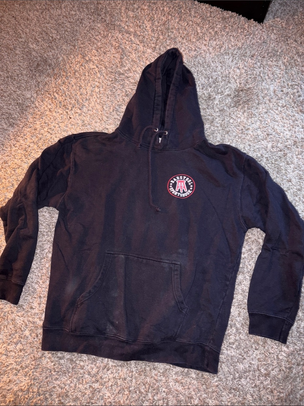 Barstool Navy Pullover Hoodie - Men's Sweater